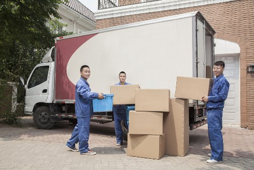 Removal team beginning a safety-focused moving job