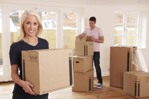 Removal van loading for a residential move in Islington