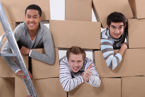 Loading furniture into a removal truck for an Islington move