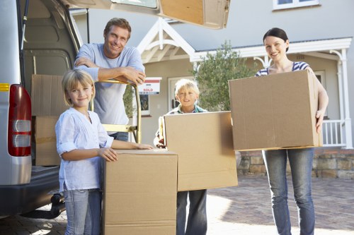 Professional removal team planning a move in North London