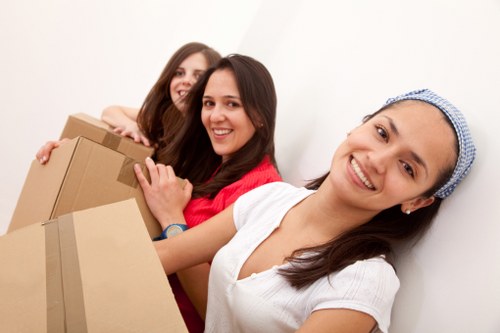Packing and labelling office items for a business relocation in Islington