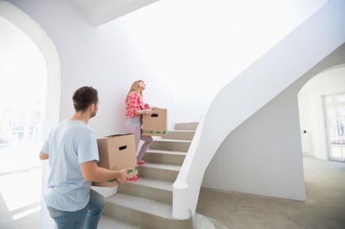 Packing and loading boxes for a flat move in Islington