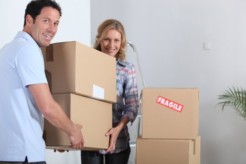 Packed removal van ready for a local move in Islington