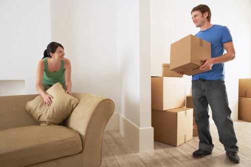 Careful furniture moving service in a London property