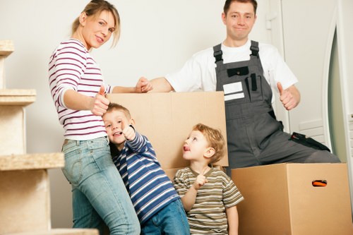 Staff member trained in safe handling during a removal