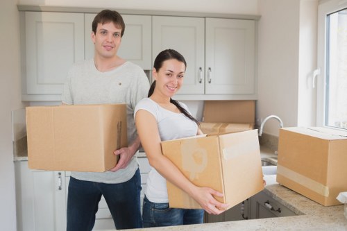 Staff assessing hazards before a property move